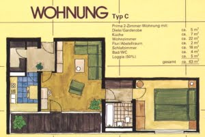 VERMIETET! Schicke 2 Zimmer Wohnung mit Balkon – Sachsenhausen + POOL+SAUNA im Haus!