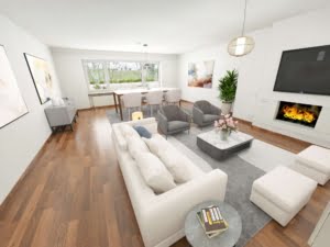 VERKAUFT! Große 4 Zimmer Terrassenwohnung + 2 Bäder + EBK + Kamin + Keller + Garage –