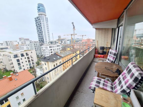 VERMIETET! Schicke 2 Zimmer Wohnung mit Balkon – Sachsenhausen + POOL+SAUNA im Haus!