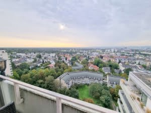 VERMIETET Panorama-Blick Frankfurt! 18. OG 3 Zimmer Penthouse-like Terrasse + Balkon – Sachsenhausen