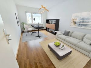 VERKAUFT! Große 4 Zimmer Terrassenwohnung + 2 Bäder + EBK + Kamin + Keller + Garage –
