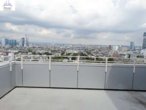 VERMIETET Panorama-Blick Frankfurt! 18. OG 3 Zimmer Penthouse-like Terrasse + Balkon – Sachsenhausen