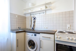 Möbliertes Wohnen auf Zeit! Modern möbliertes 1-Zimmer-Apartment mit Wohnküche – direkt im Ostend – nahe der EZB