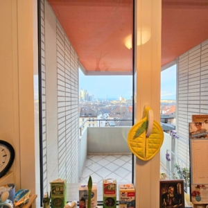 VERMIETET! WOW! TOP SKYLINEBLICK + POOL+SAUNA im Haus! Großes 1 Zimmer Apt. mit Balkon. – Sachsenhausen nahe Lokalbahnhof