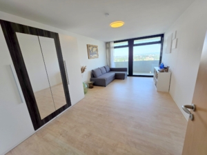 VERKAUFT! Panoramablick + bezugsfertig renoviert! 3 Zimmer mit großem Balkon ganz oben im 16. OG – in Frankfurt-Sachsenhausen