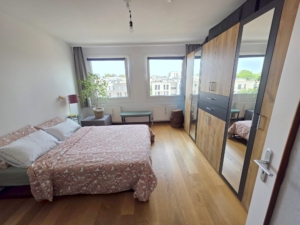 VERMIETET! Bester Skylineblick inkl. +Pool+Sauna im Haus! Schicke 3 Zimmer Wohnung mit Balkon – Top Lage Sachsenhausen