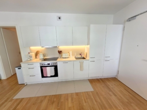 VERMIETET! Sonnige 2-Zimmer Wohnung mit 2 Balkonen, Parkett, Einbauküche + KFZ Platz mgl. – zentrale Ostend Lage