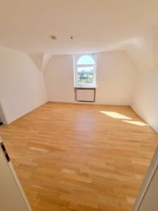 VERMIETET! Stylisch + viel Platz! Sonnige 3-Zimmer DG Wohnung: Kamin – 2 Bäder + Einbauküche – FFM-Fechenheim