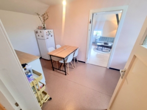 VERMIETET! Altbaucharme pur.: Gemütliches 1 Zimmer Apartment im DG + Wohnküche – zentral im Ostend