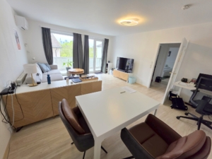 VERMIETET! Schicke + großzügige 2 Zimmerwohnung + großer Südbalkon + Klimaanlage – Ostend Grenze Bornheim