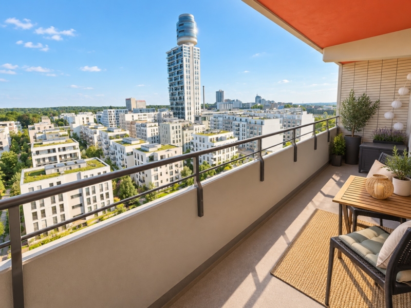 Schicke + lichtdurchflutete 2 Zimmer Wohnung mit großem Südbalkon – Sachsenhausen + POOL+SAUNA im Haus!